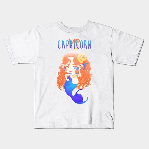 Caripcorn Angelfish Mermaid Kids T-Shirt by aPotatoBird